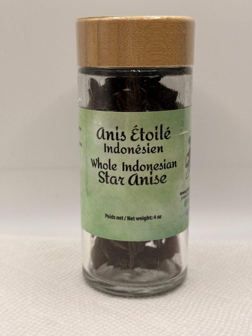 Josie's Sweet Caviar Whole Indonesian Star Anise — 4 oz glass jar