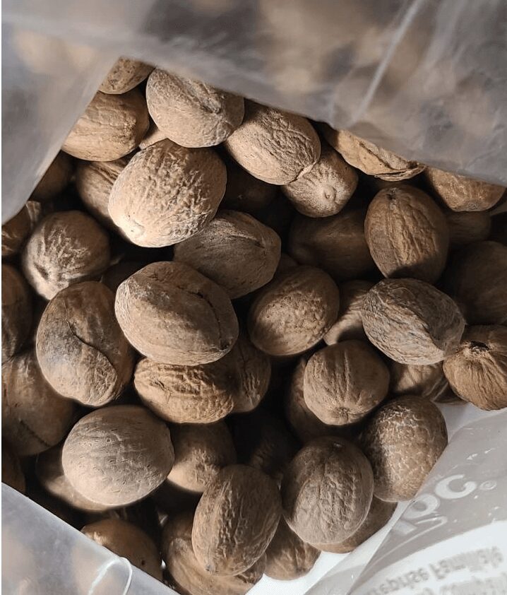 Josie's Sweet Caviar Madagascar Nutmeg — whole nutmegs in their shell from Madagascar