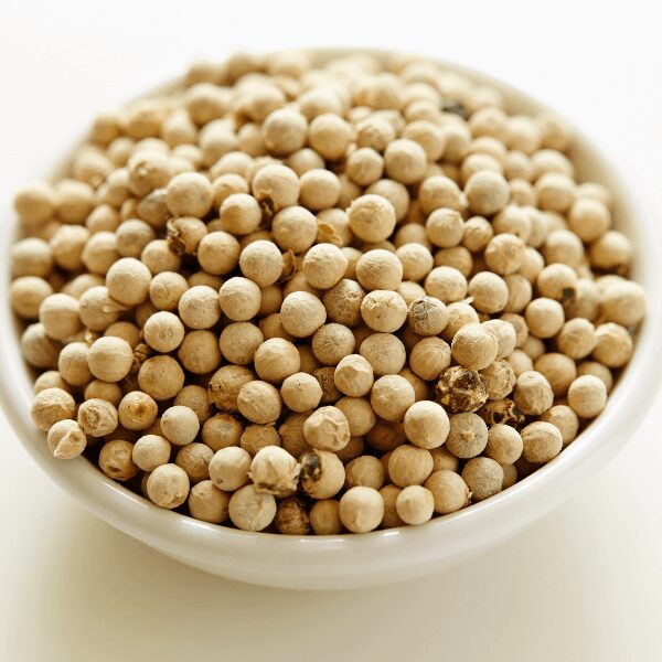 Josie's Sweet Caviar Madagascar White Peppercorn — 4 oz glass jar with cork lid