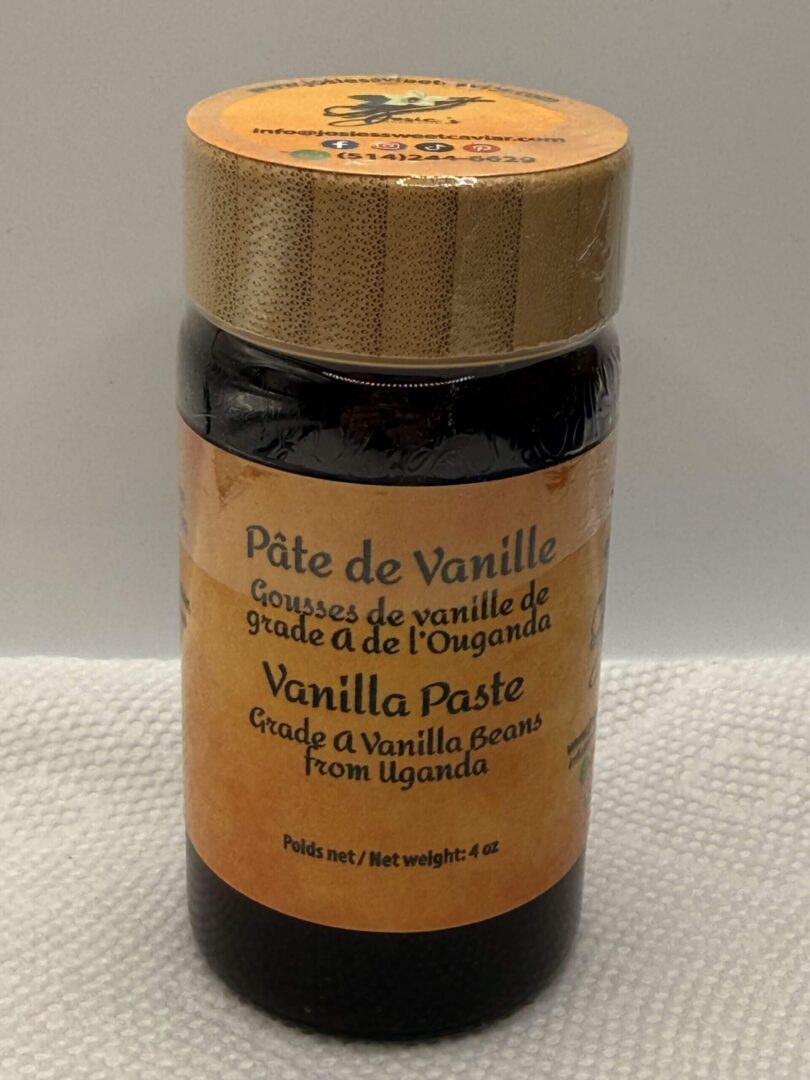 Josie's Sweet Caviar Uganda Grade A Vanilla Paste, 4 oz jar